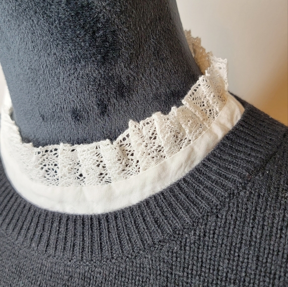 Joie Women's Affie Wool & Cashmere Lace Trim Layered Knit Sweater Size S - Picture 6 of 15